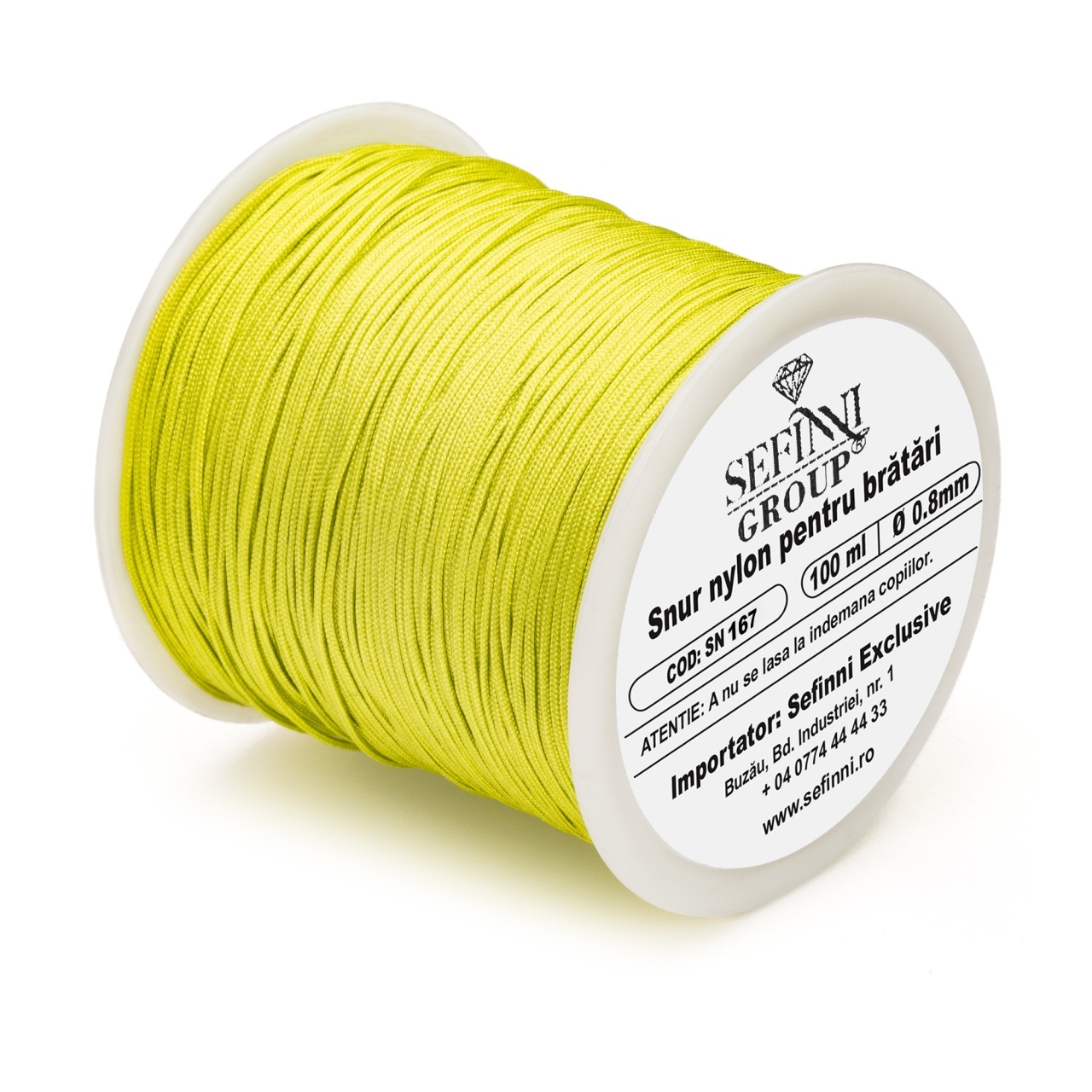 Rola snur 100m x 0.8mm - verde lime