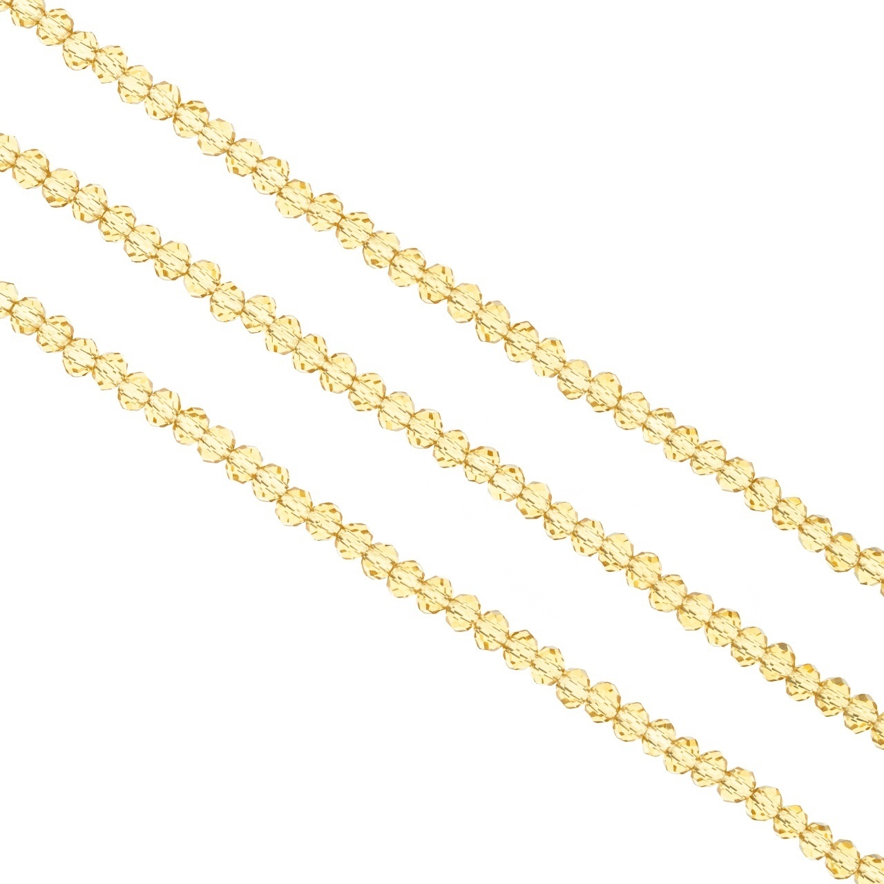 Șirag cristale rondele 3mm - Latte transparent