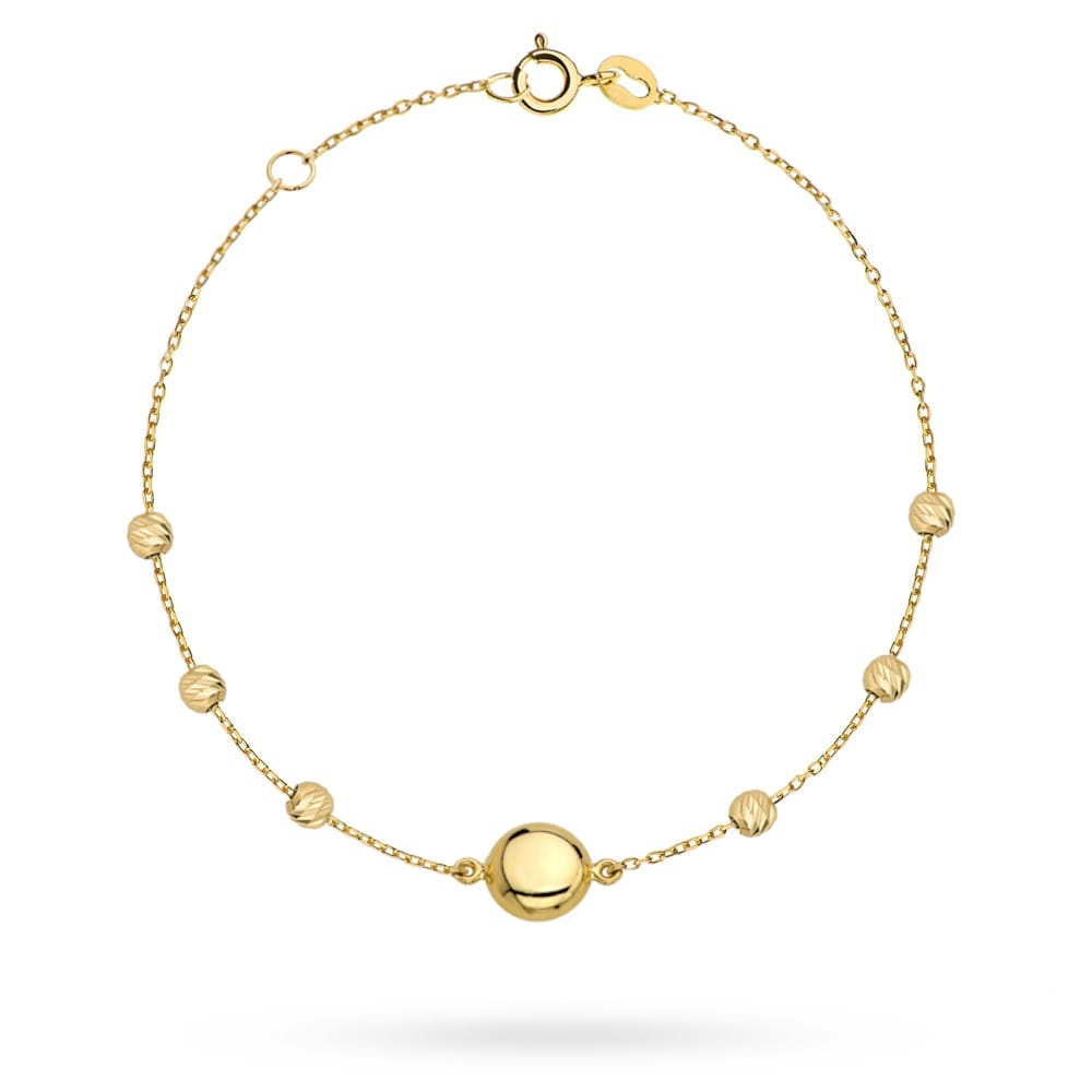 Bratara Lant cu Margelute- Aur 14k