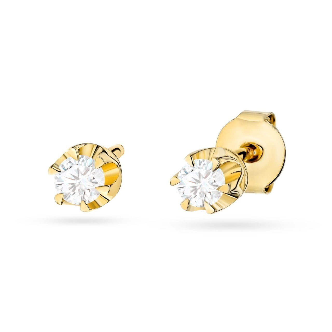 Cercei Aur 14K cu Diamant de Laborator 0.10 ct