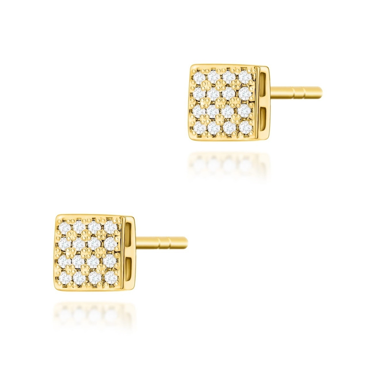 Cercei Aur 14K cu Diamante Naturale 0.16 ct