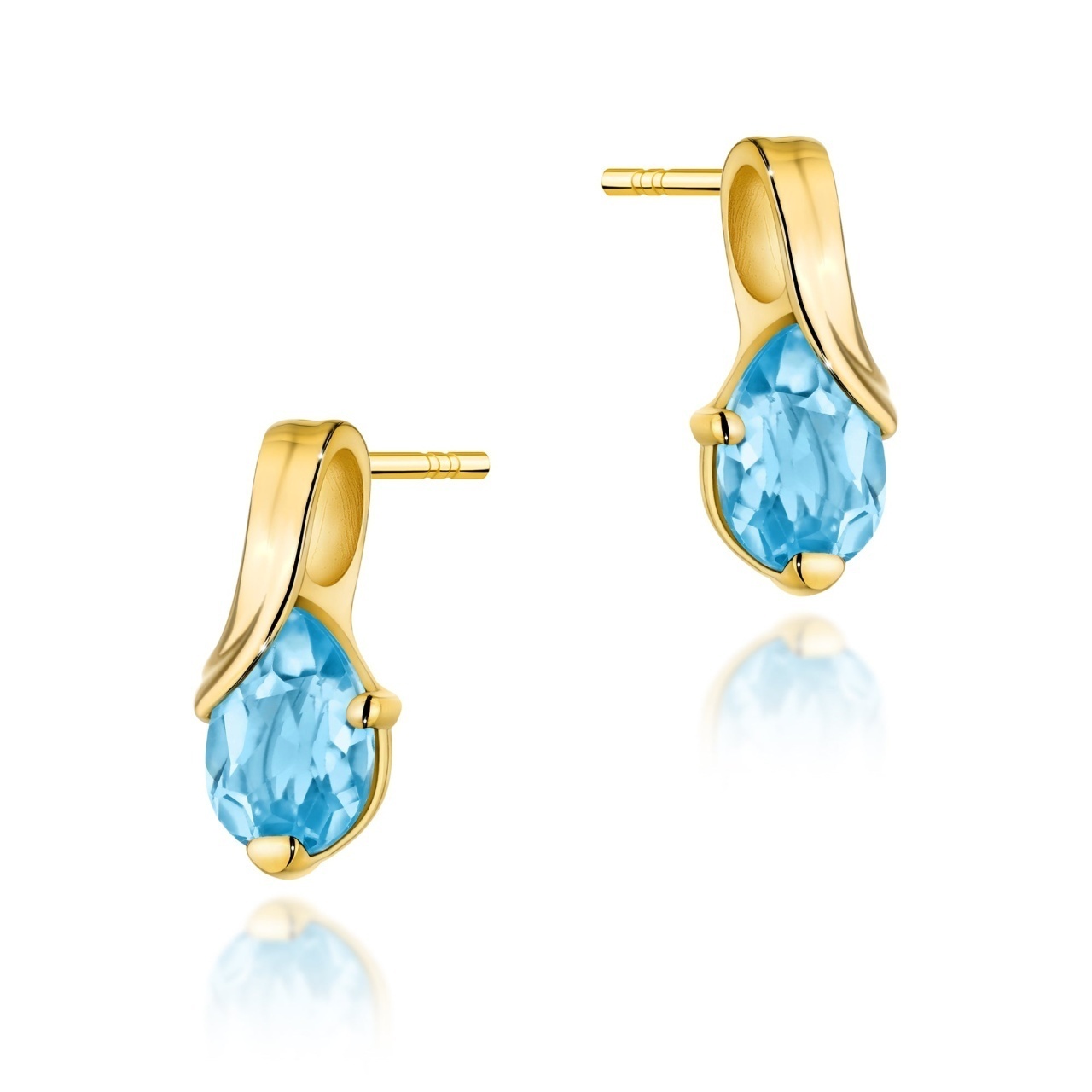 Cercei Aur 14K cu Topaz Swiss 0.90 ct