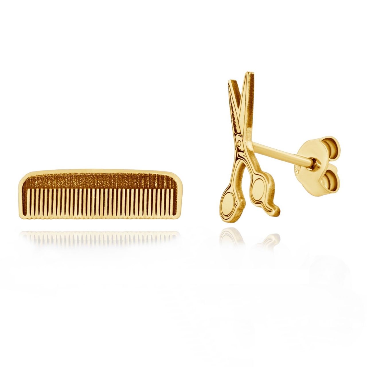 Cercei Hairstylist Foarfeca si Pieptan din AUR 14K