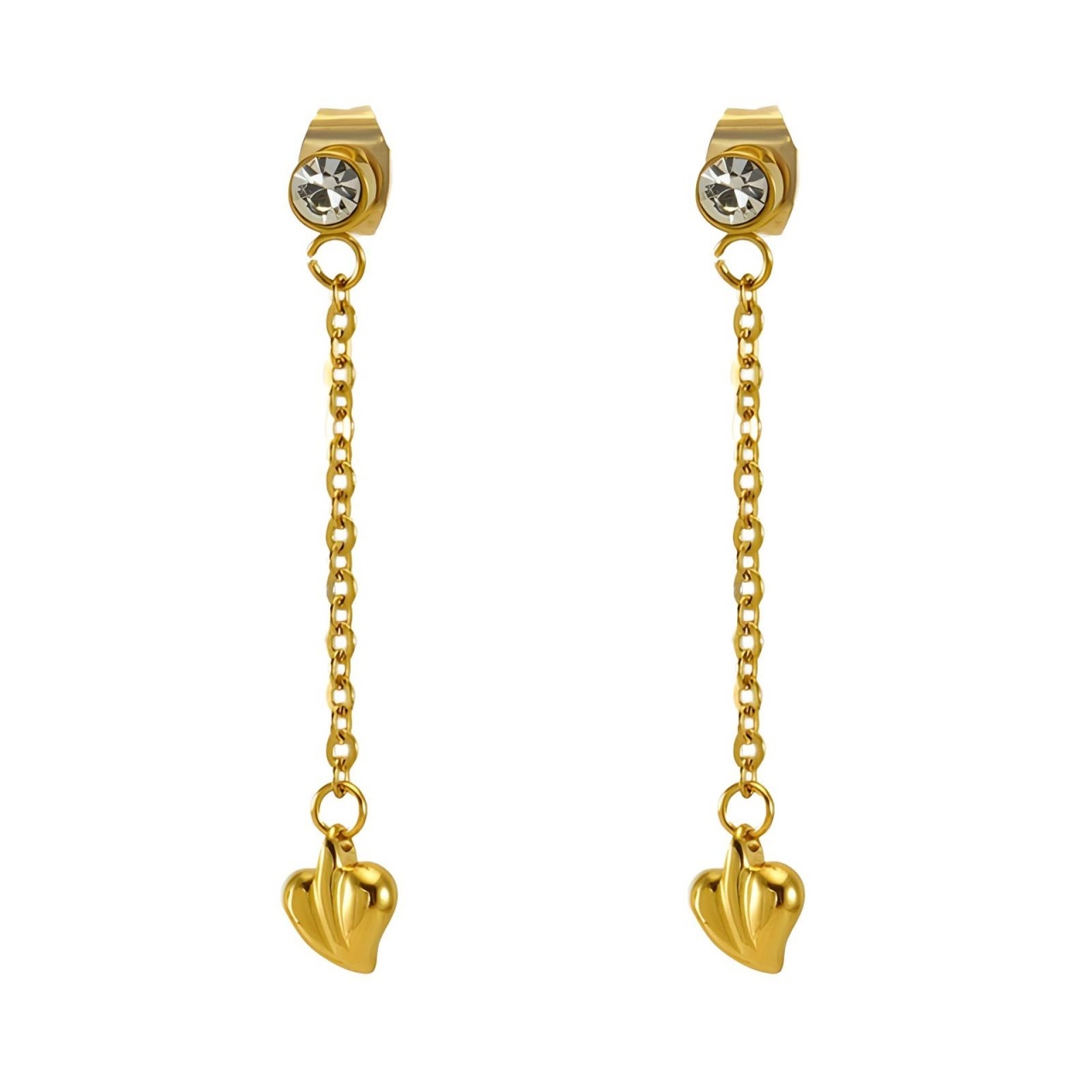 Cercei Lant Cupid II din Inox placati cu AUR 18K