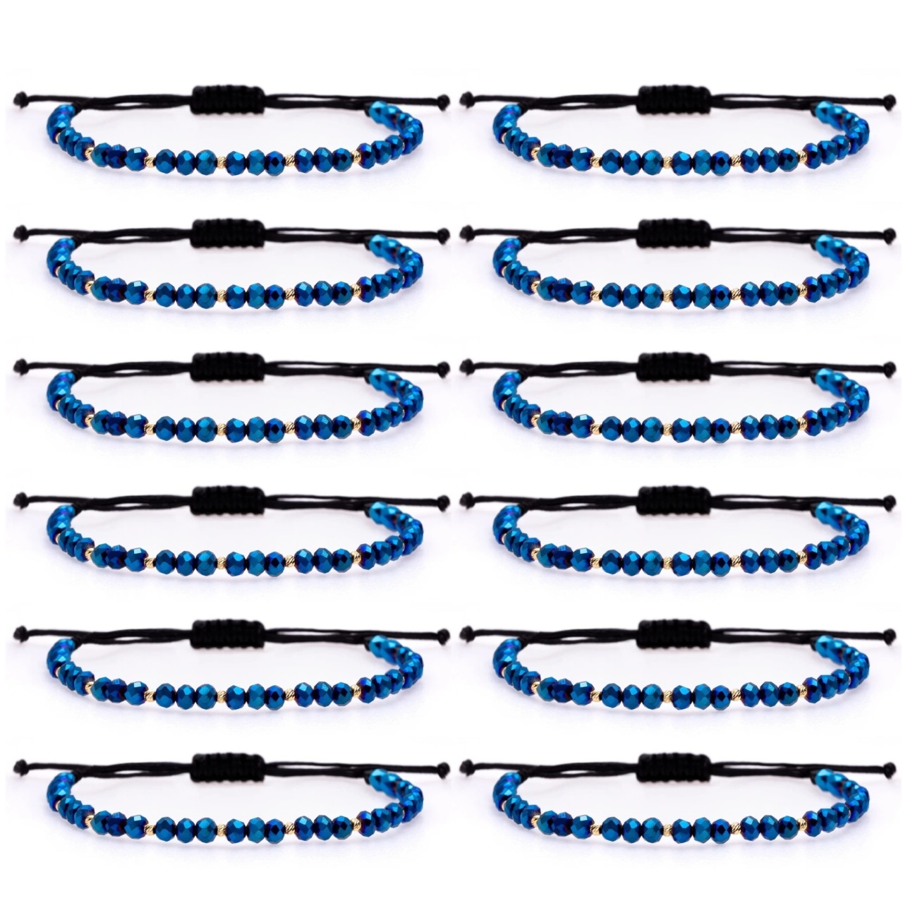 Engross Pachet 10 brățări Trios cu 10 bile din aur 14K