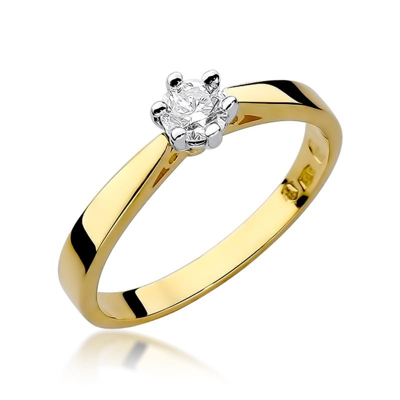 Inel Aur 14K cu Diamant Natural 0.20 ct