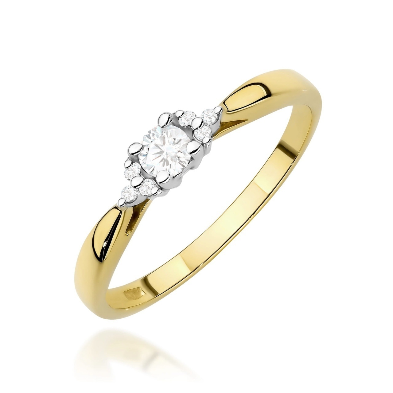Inel Aur 14K cu Diamante de Laborator 0.13 ct