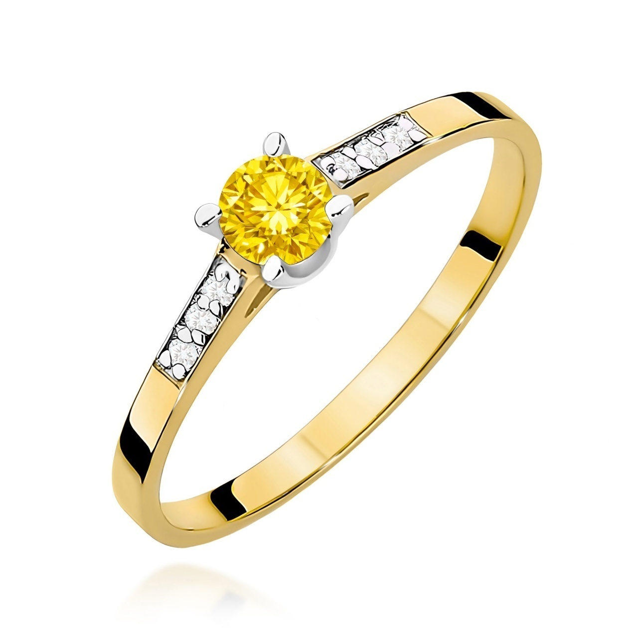 Inel Aur 14K cu Diamante de Laborator 0.21 ct