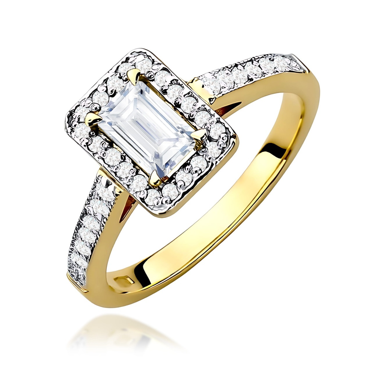 Inel Aur 14K cu Diamante de Laborator 0.82 ct