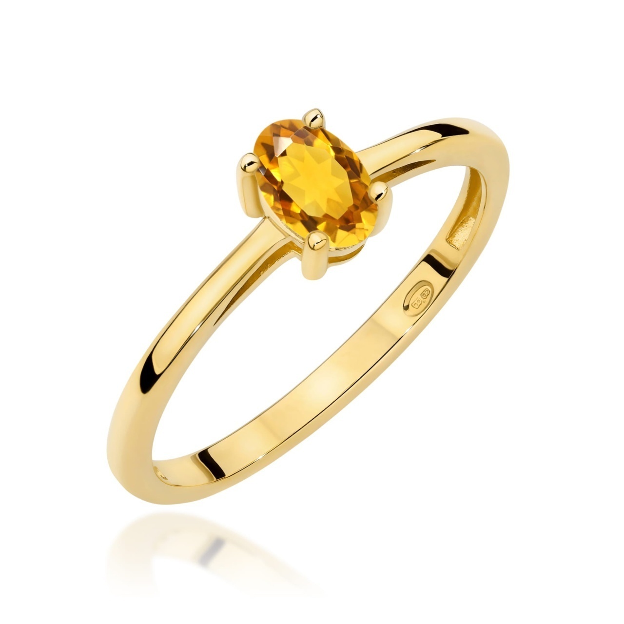Inel Aur 9K cu Citrin 0.60 ct