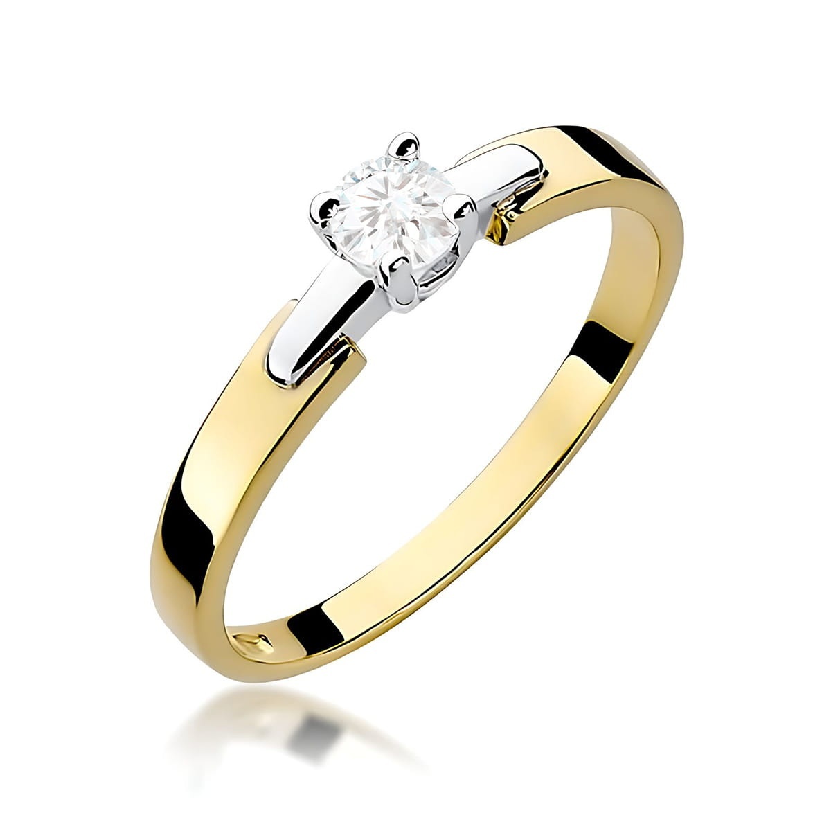 Inel Aur 9K cu Diamant Natural 0.20 ct