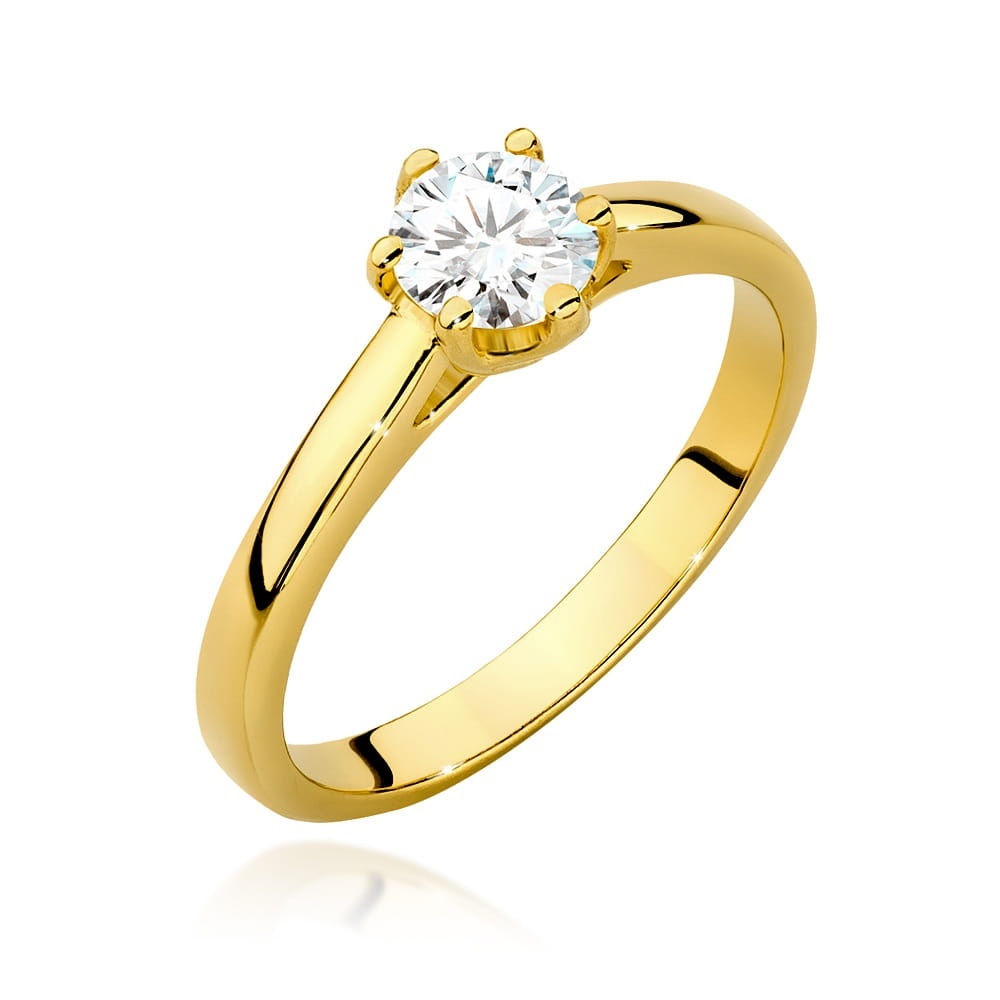 Inel Aur 9K cu Diamant Natural 0.50 ct