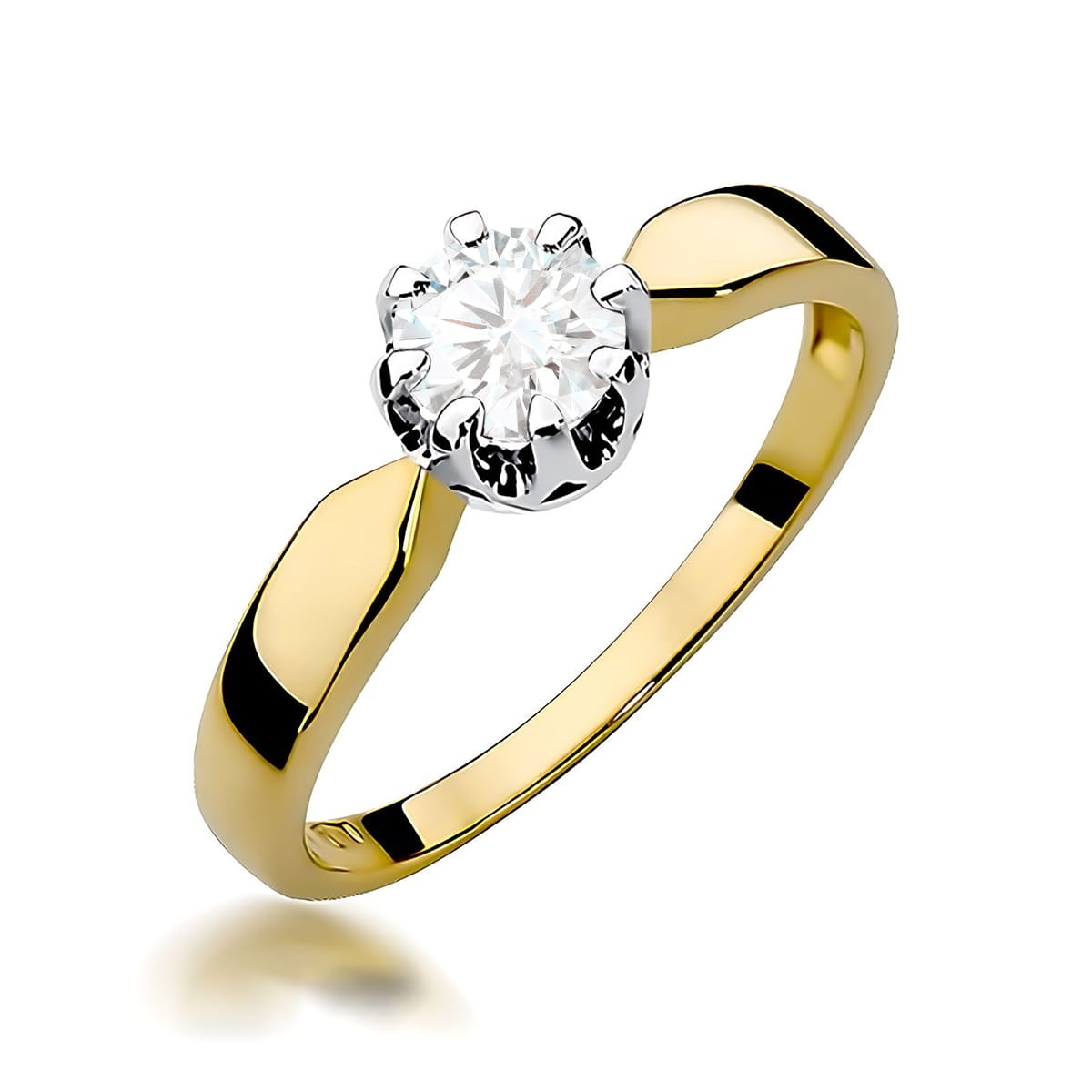 Inel Aur 9K cu Diamant Natural 0.50 ct