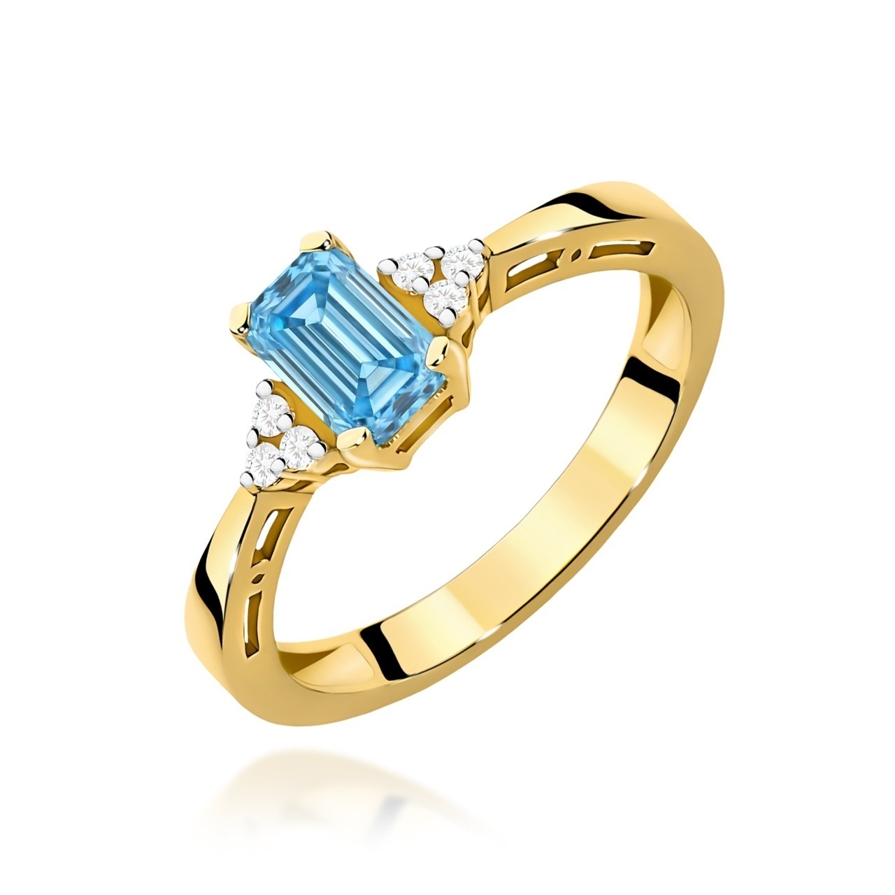 Inel Aur 9K cu Diamante de Laborator 0.53 ct