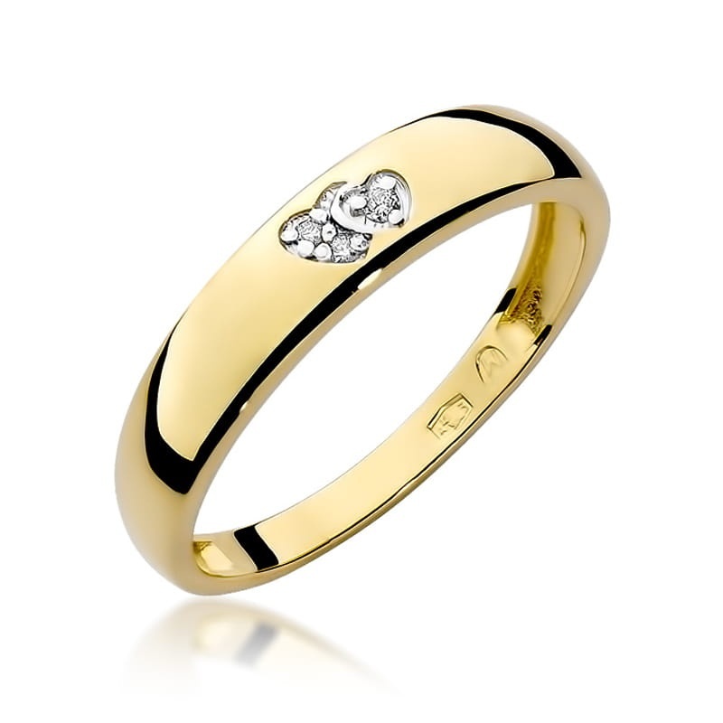 Inel Aur 9K cu Diamante Naturale 0.02 ct