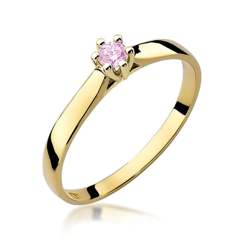 Inel Aur 9K cu Topaz Roz 0.15 ct