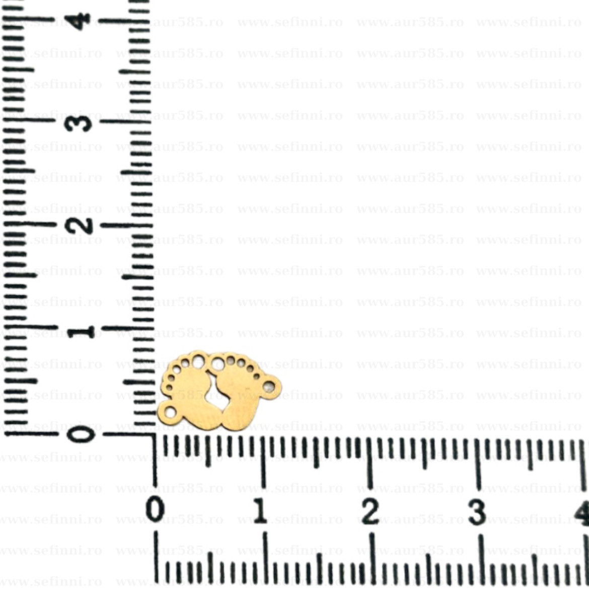 Link din aur 14k - pentru bratara - talpite duble
