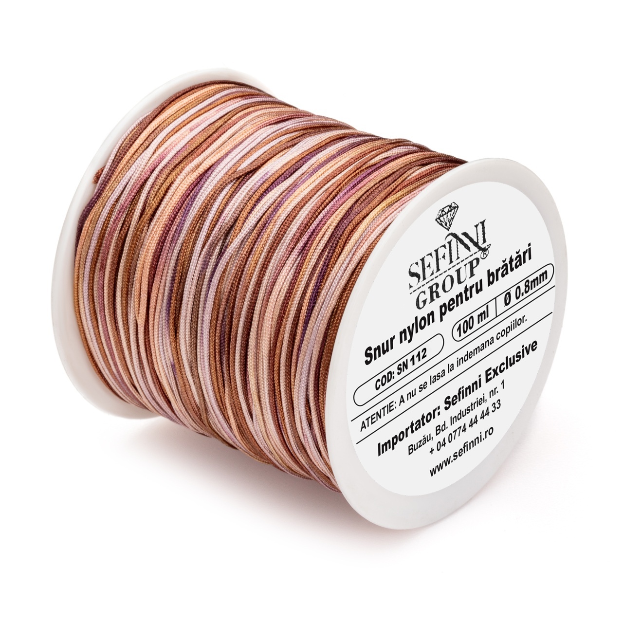 Rola snur 100m x 0.8mm - multicolor golden beach