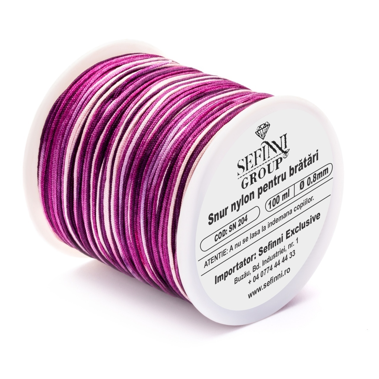 Rola snur 100m x 0.8mm - multicolor wine