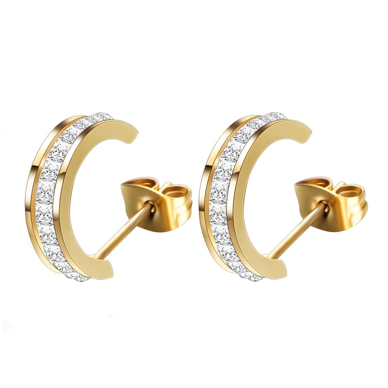 Cercei Supreme din Inox placati cu AUR 18K
