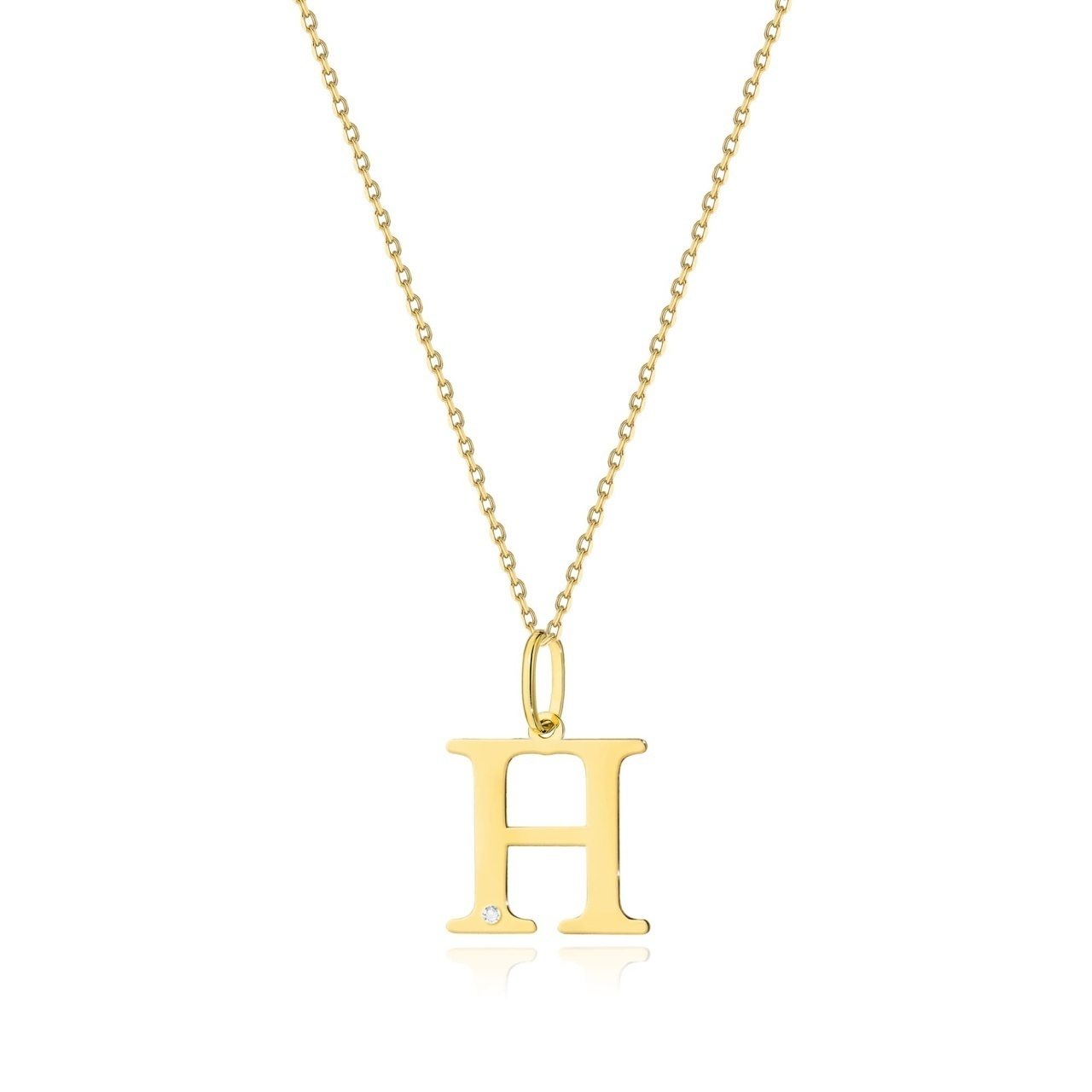 Colier Aur 14K cu Diamant Natural 0.01 ct