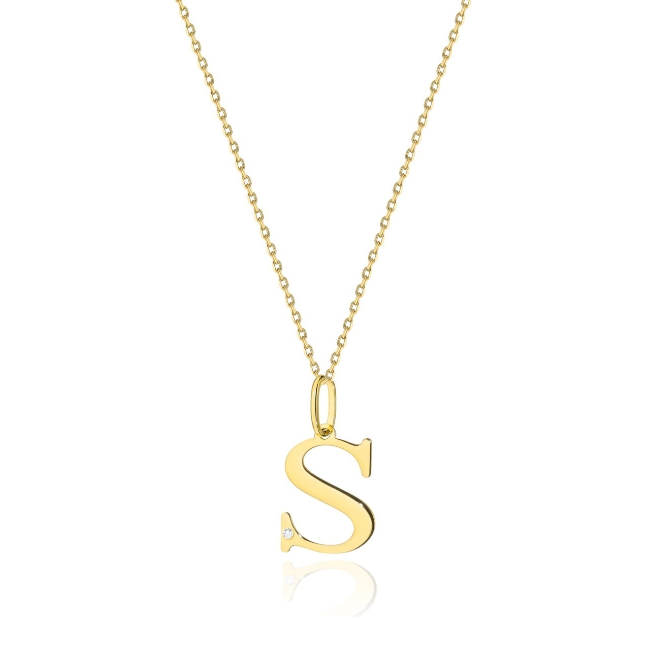 Colier Aur 14K cu Diamant Natural 0.01 ct
