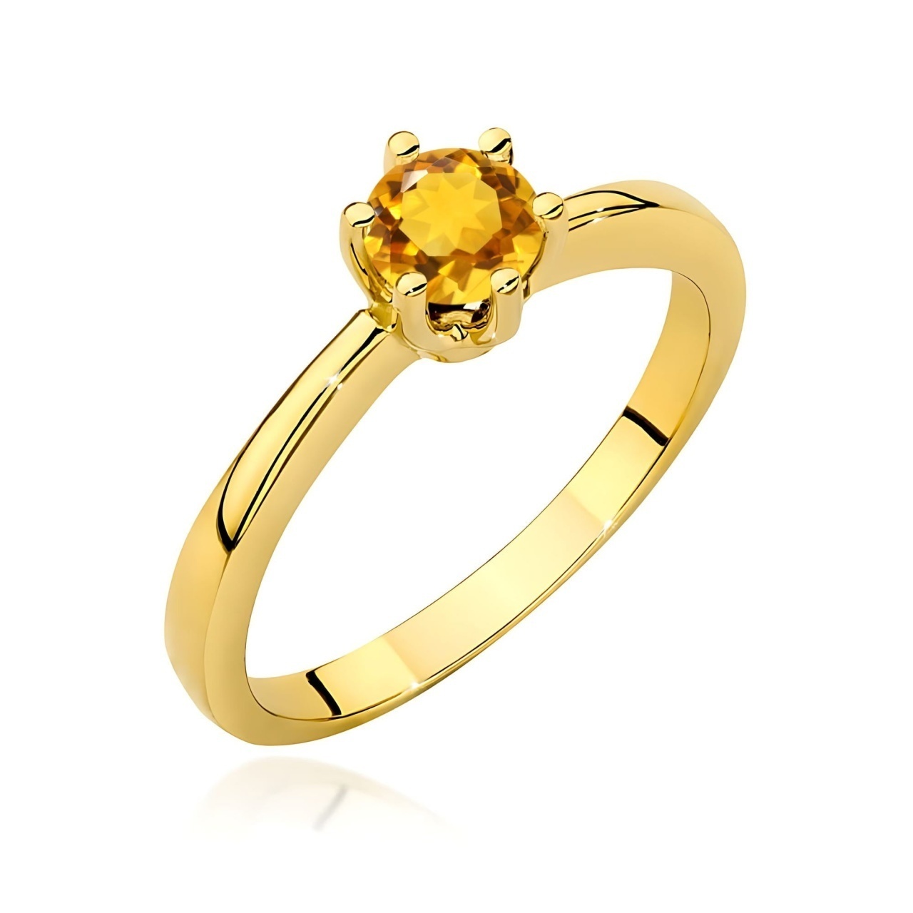 Inel Aur 14K cu Citrin 0.50 ct
