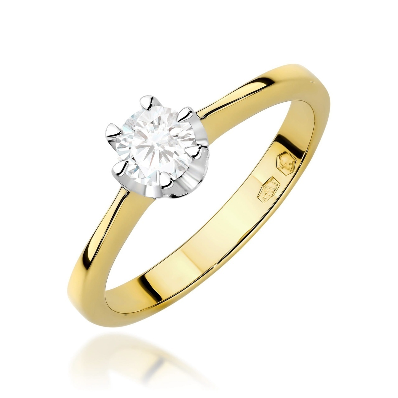 Inel Aur 14K cu Diamant Natural 0.25 ct
