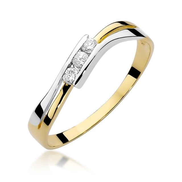 Inel Aur 14K cu Diamante Naturale 0.12 ct