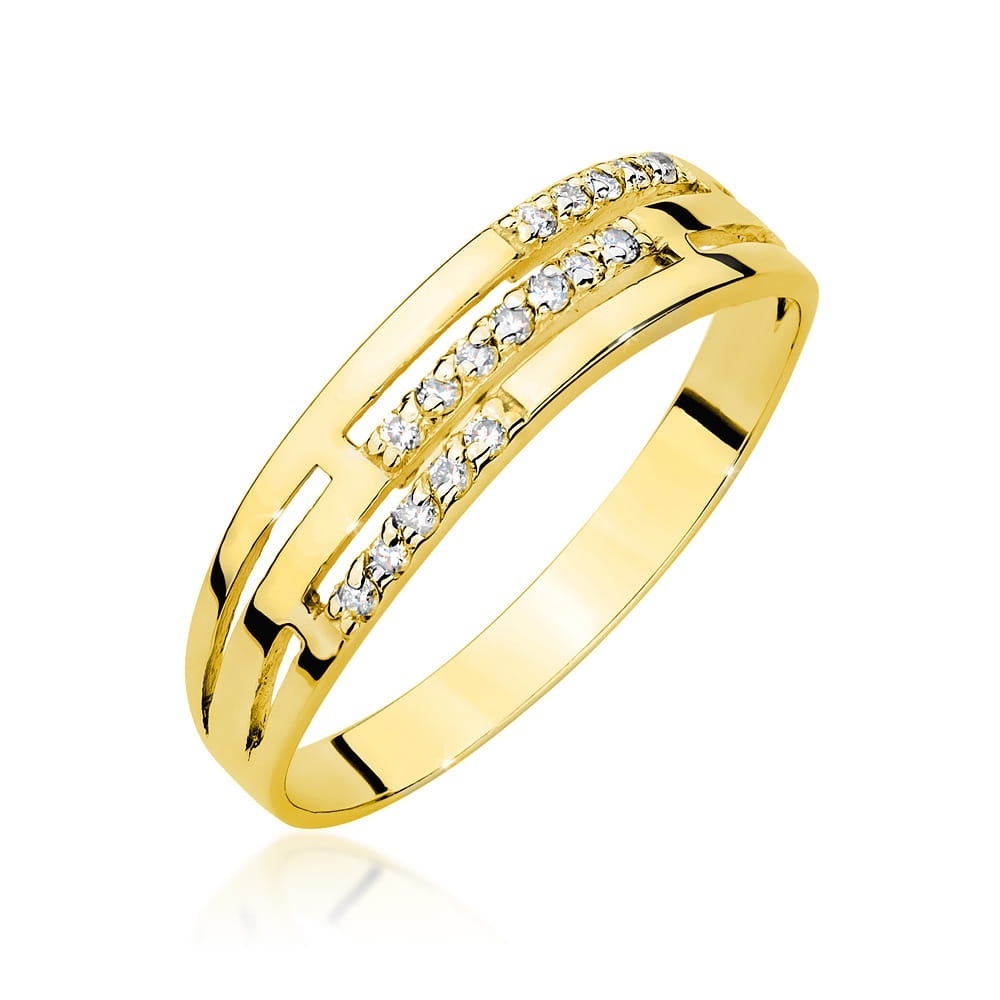 Inel Aur 14K cu Diamante Naturale 0.15 ct