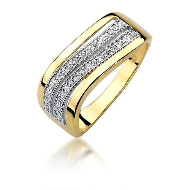 Inel Aur 14K cu Diamante Naturale 0.18 ct