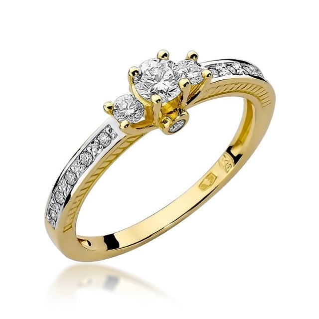 Inel Aur 14K cu Diamante Naturale 0.42 ct