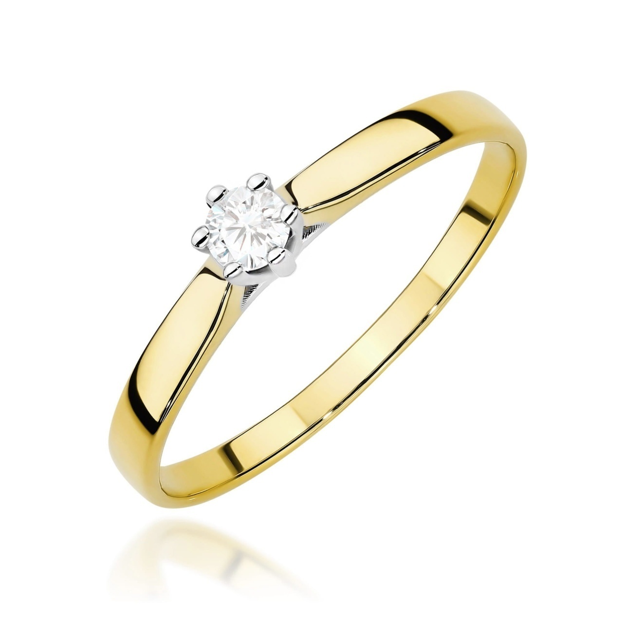 Inel Aur 9K cu Diamant de Laborator 0.20 ct