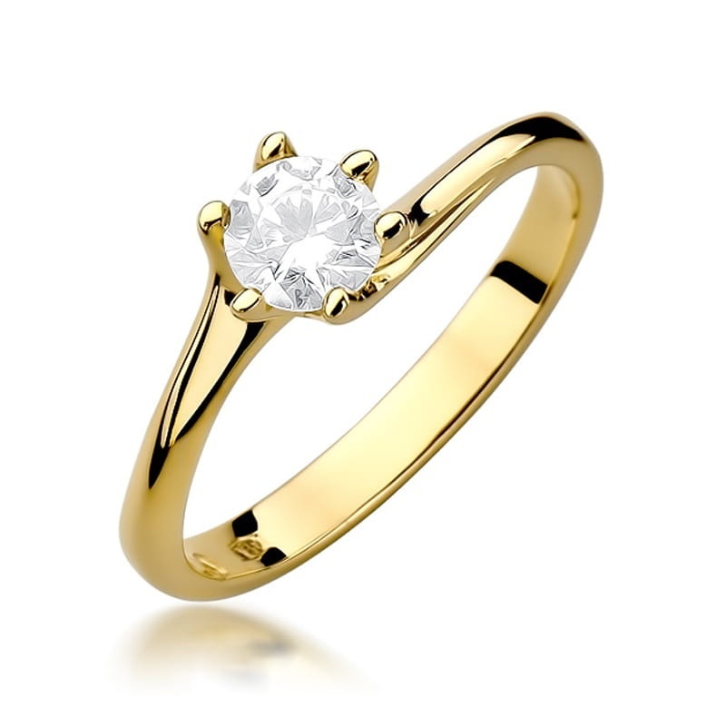 Inel Aur 9K cu Diamant Natural 0.50 ct