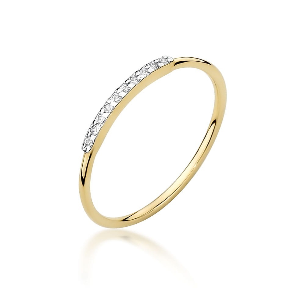 Inel Aur 9K cu Diamante Naturale 0.05 ct