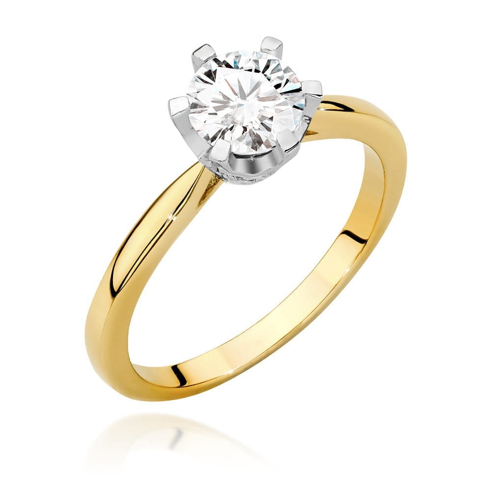 Inel Aur 9K cu Diamante Naturale 0.76 ct