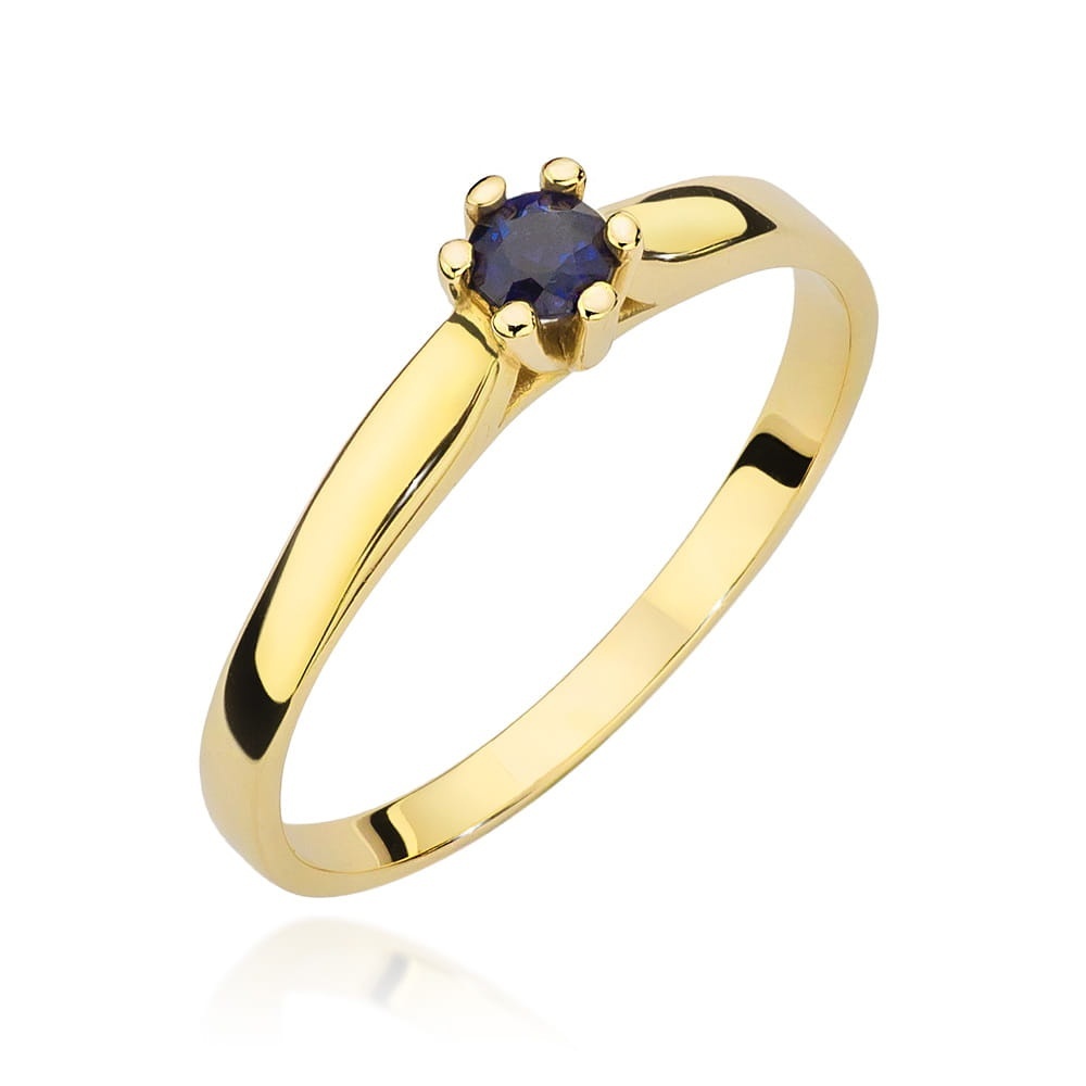 Inel Aur 9K cu Safir 0.15 ct