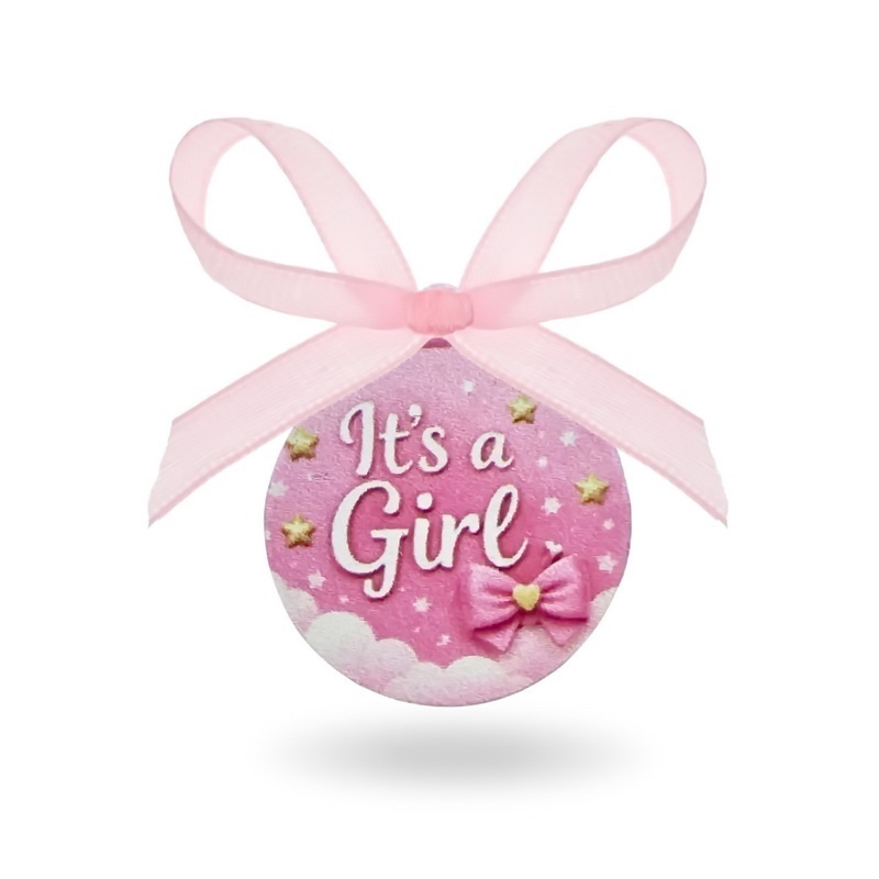 Monedă Aur Kolorino pentru Botez - Moț - It's a Girl