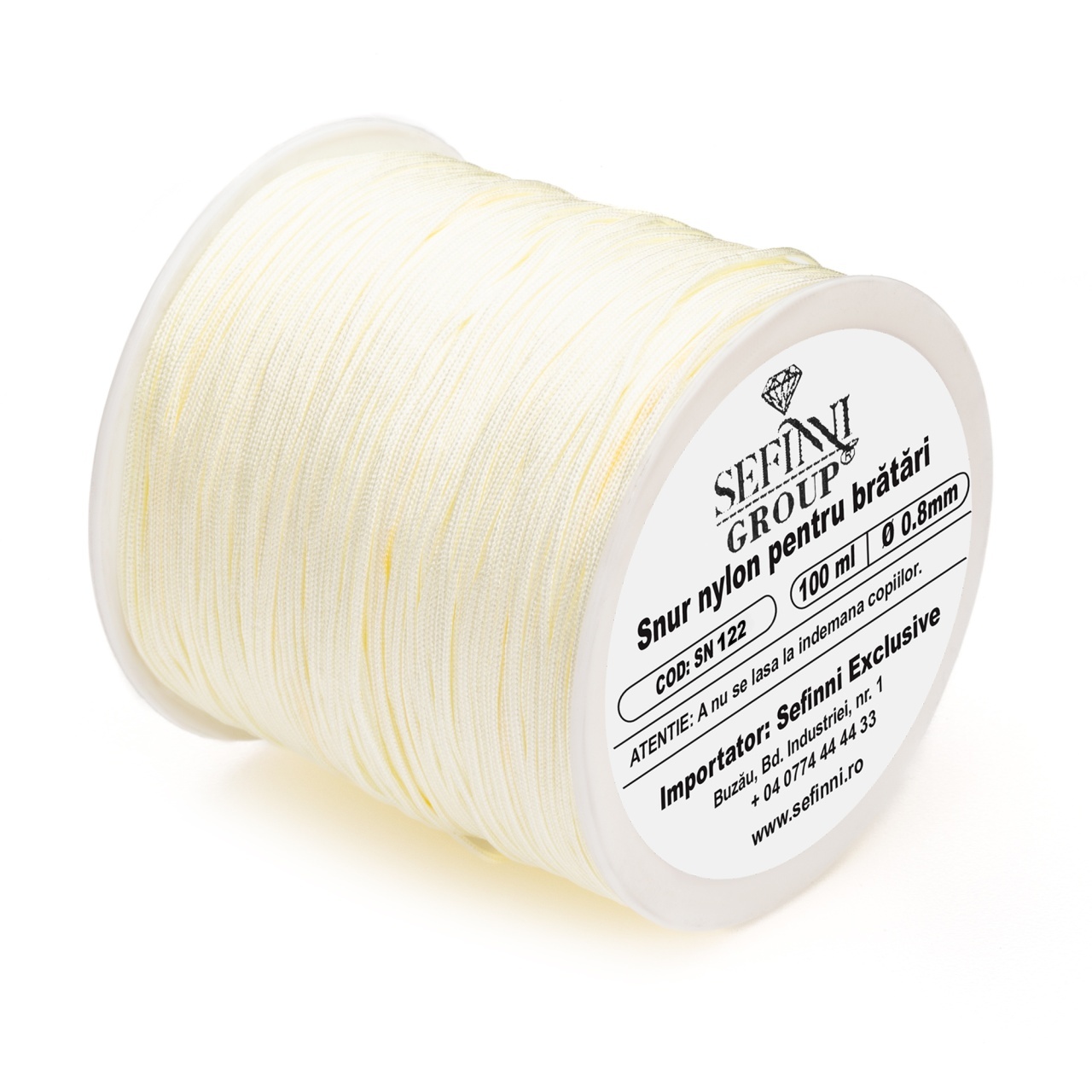 Rola snur 100m x 0.8mm - ivory