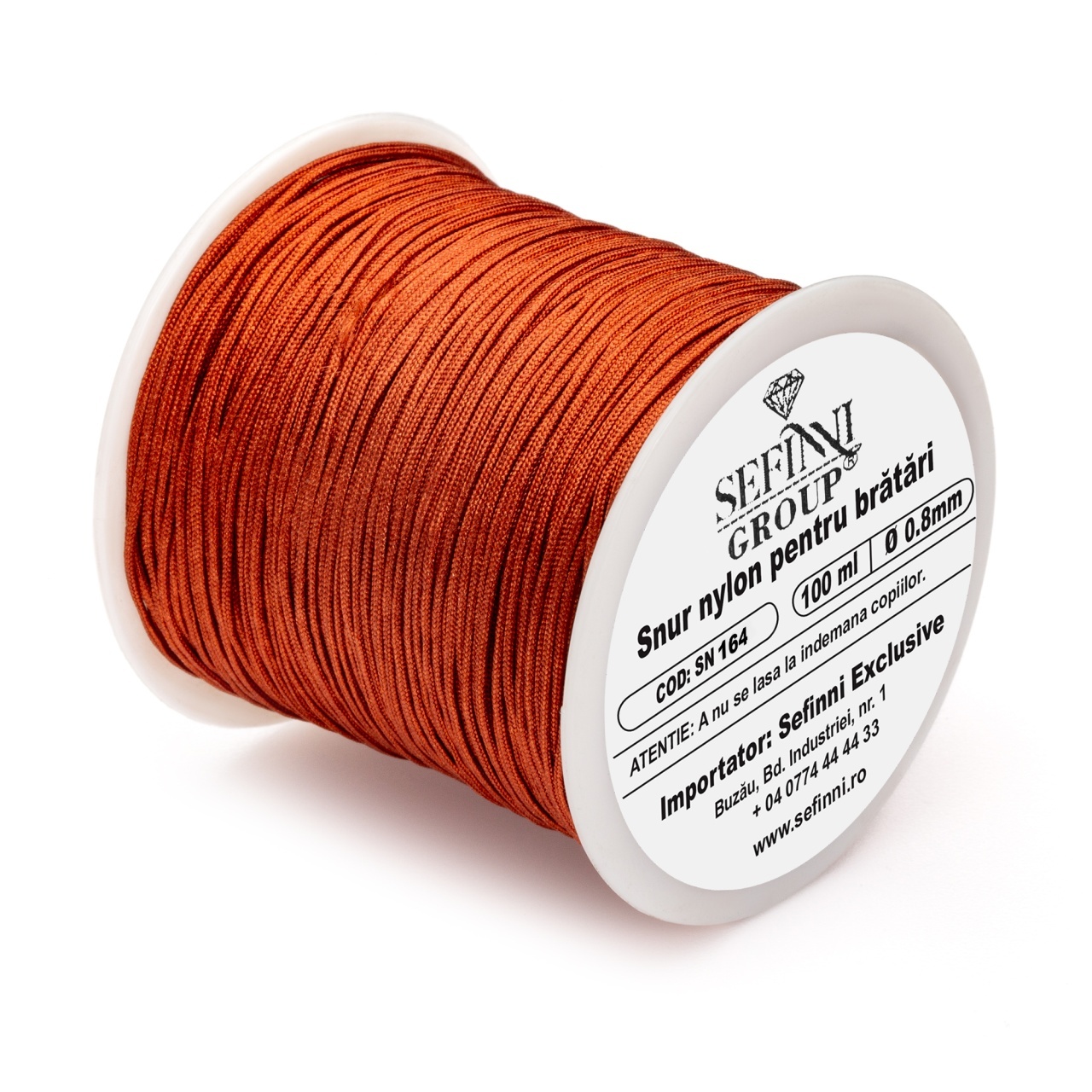 Rola snur 100m x 0.8mm - maro amber