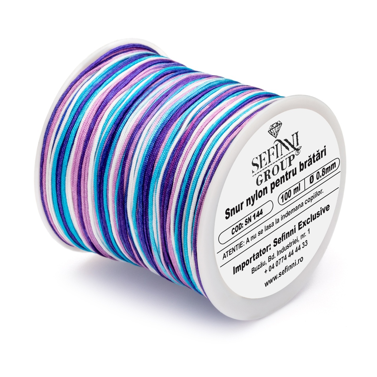Rola snur 100m x 0.8mm - multicolor albastru