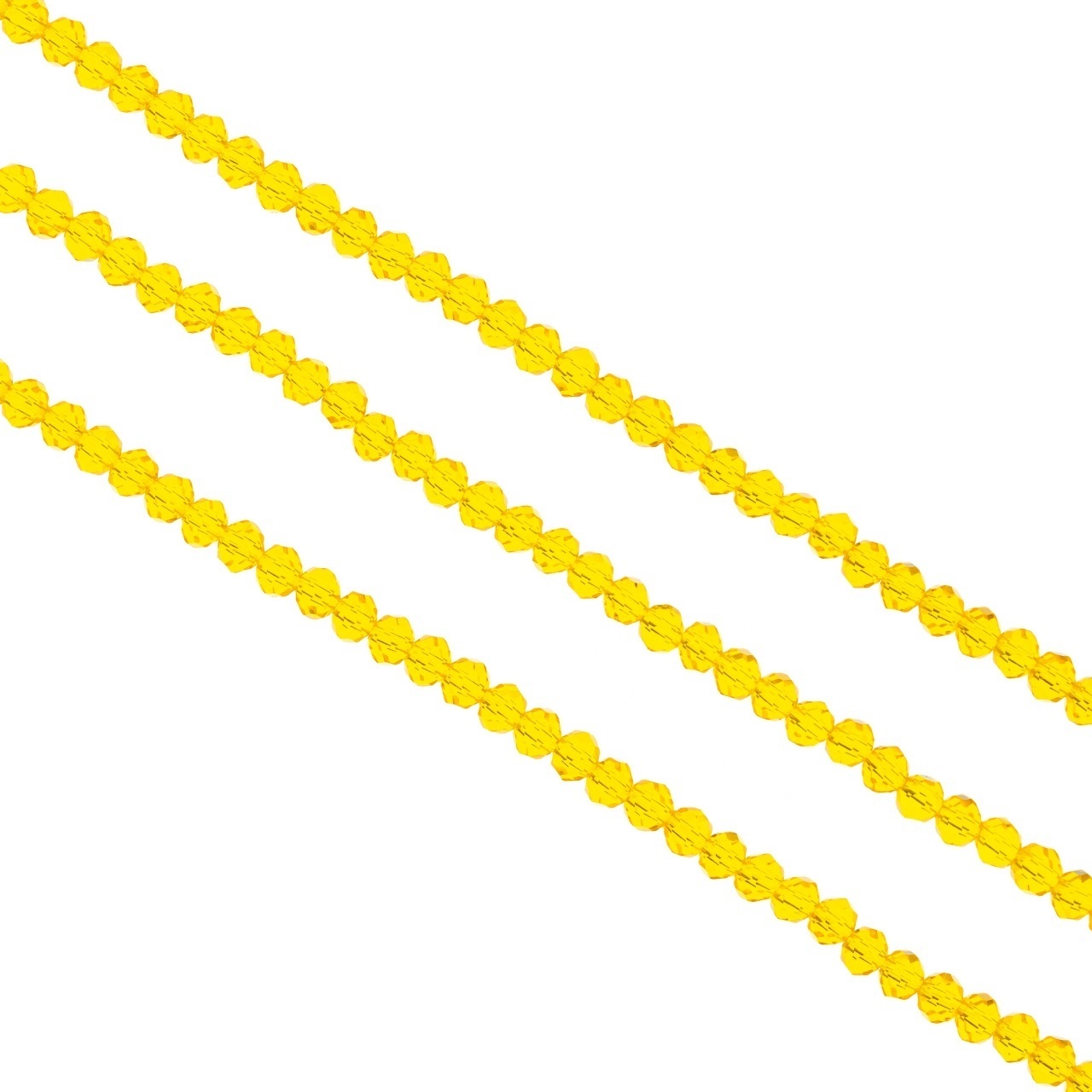 Șirag cristale rondele 3mm - Honey Yellow Transparent