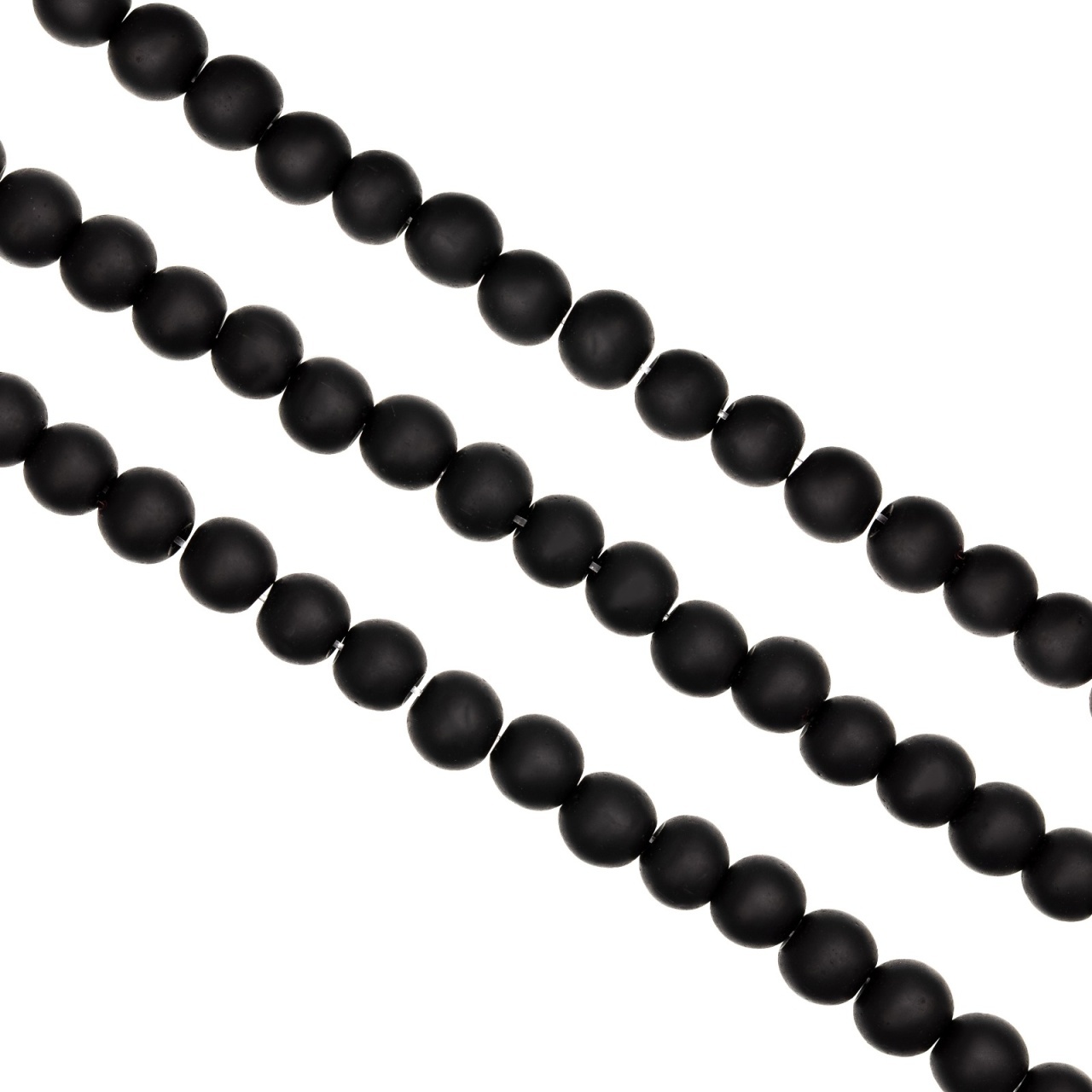 Sirag Onix negru rotund mat 6mm