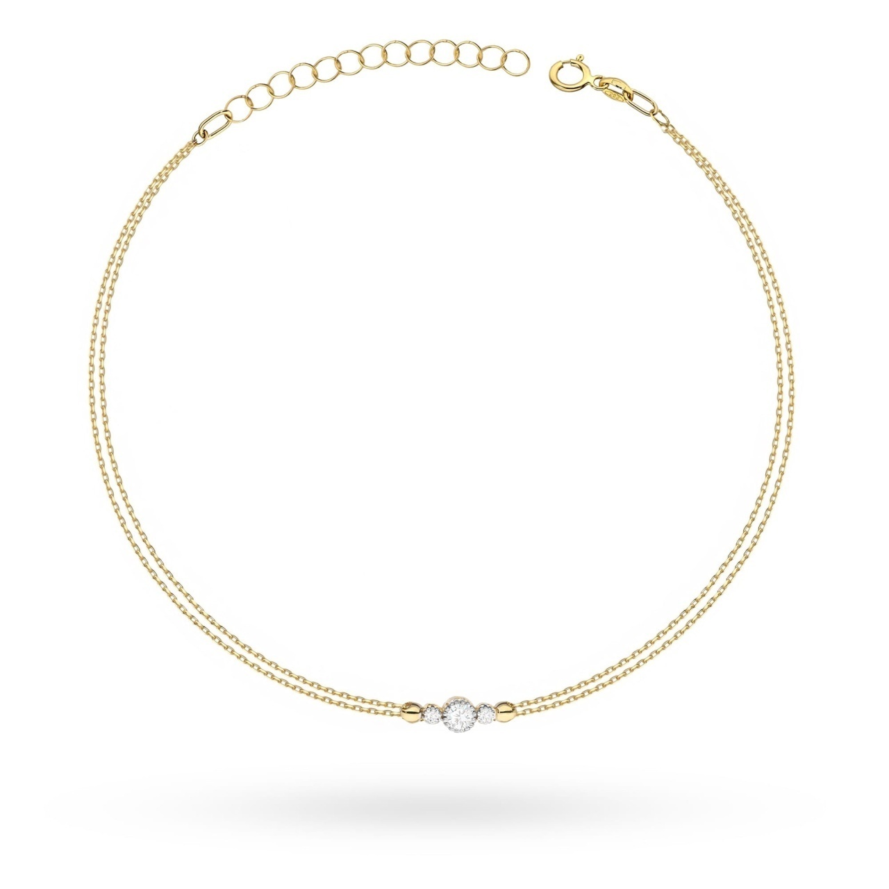 Bratara Aur 14K cu Diamante Naturale 0.13 ct