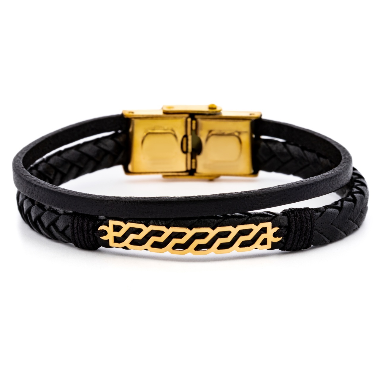 Brățara Contempo din AUR 14K si Piele Naturală