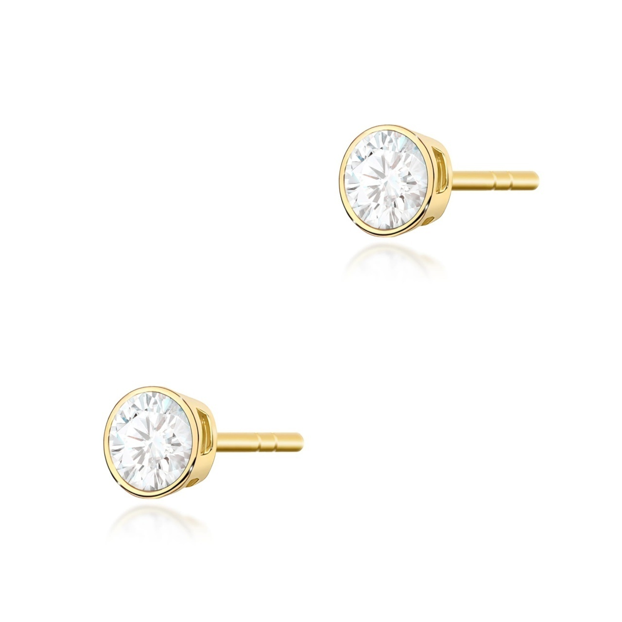 Cercei Aur 14K cu Diamant Natural 0.10 ct