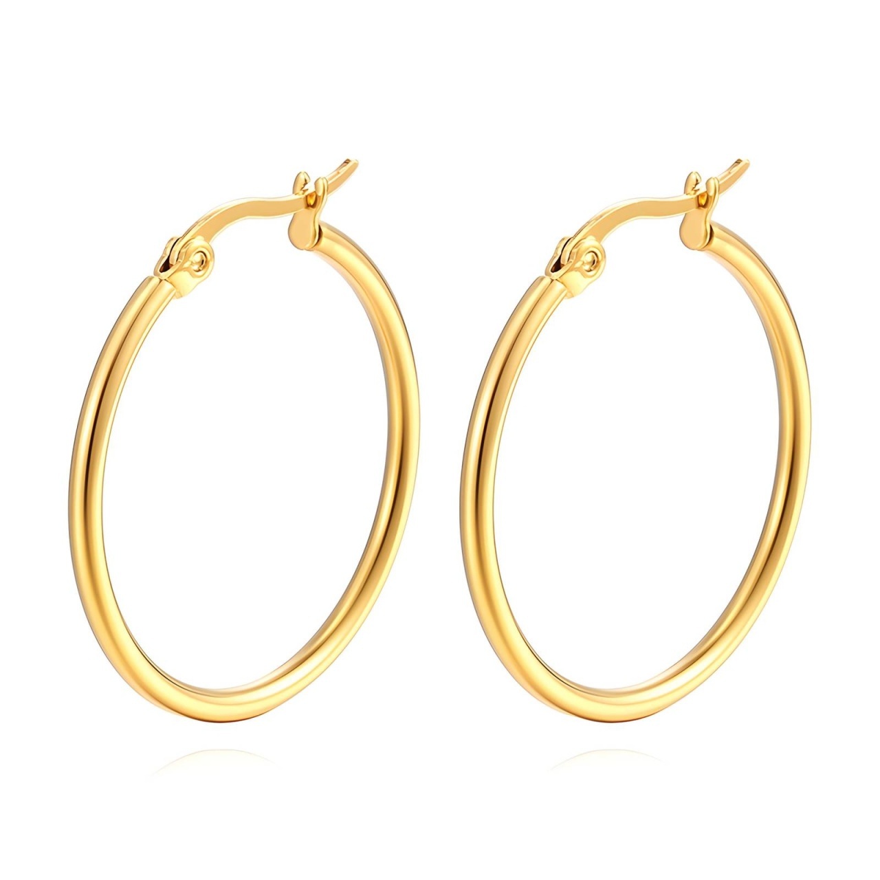 Cercei Creole din Inox placati cu AUR 18K