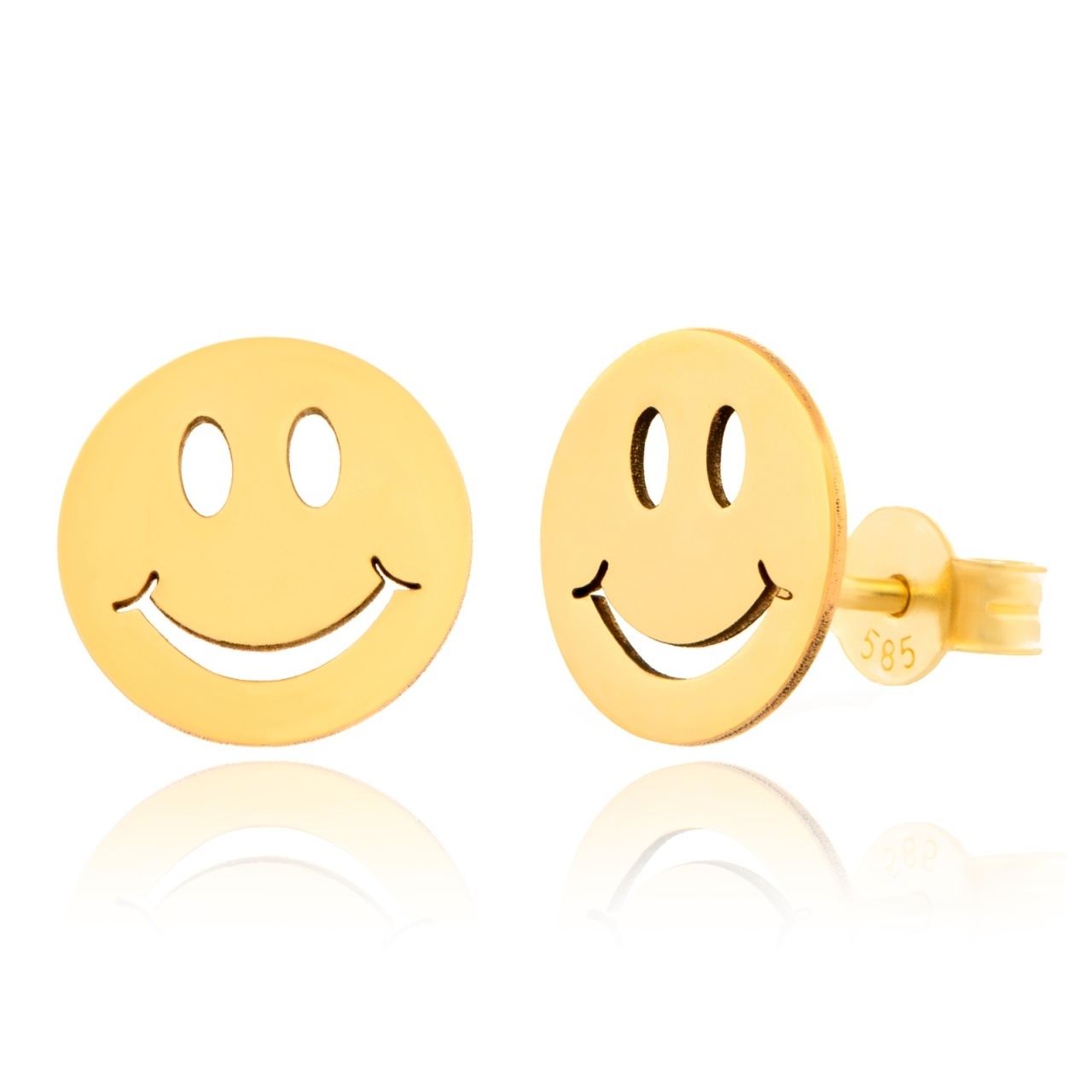 Cercei Smiley Face din AUR 14K