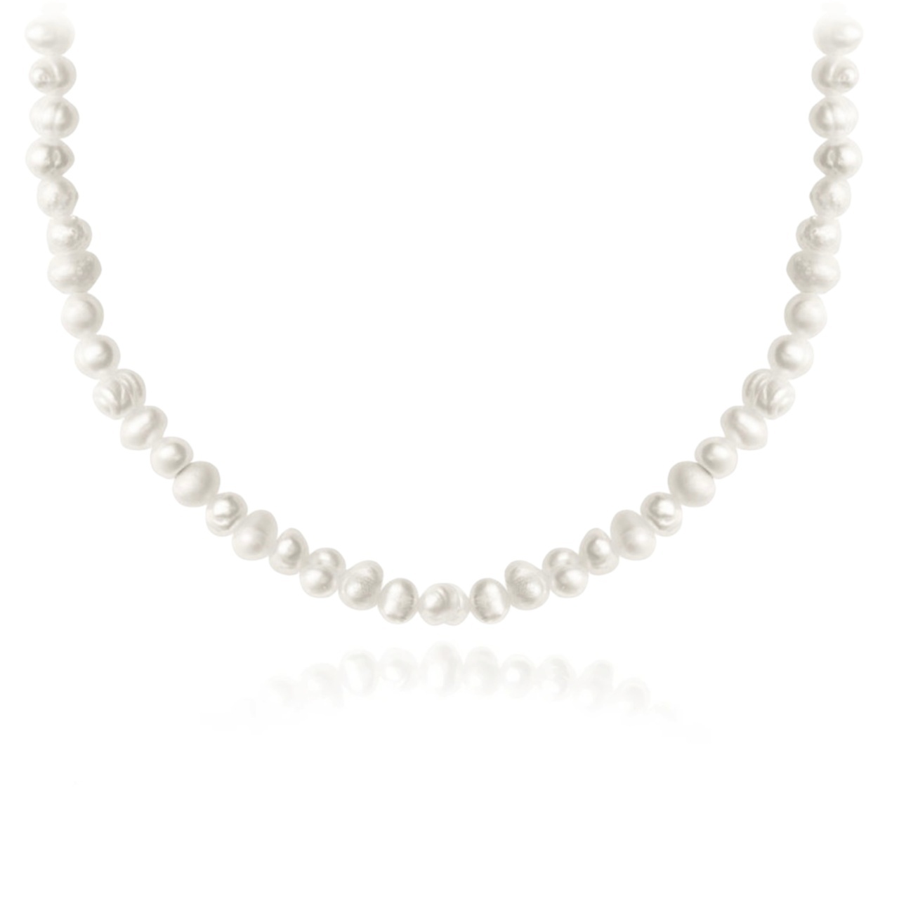 Colier Basic Medium cu perle de cultura si inchidere din aur 14k