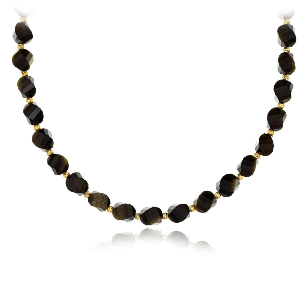 Colier Gold Obsidian din AUR 14K
